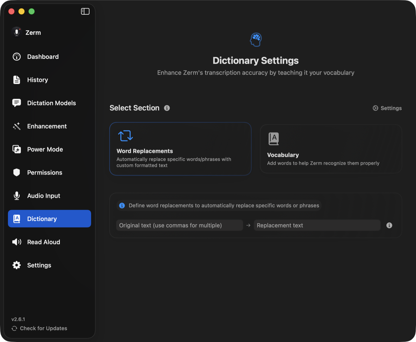 The dictionary